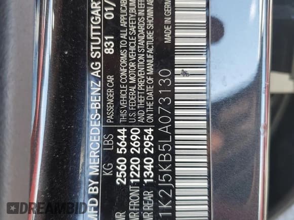 ✅ 2020 Mercedes-Benz CLS 450 • VIN: W1K2J5KB5LA073130 • Lot: 92913795. Listed on Copart with Not provided. Free auction sales archive from the USA and detailed vehicle history report at DreamBid. Image 12.