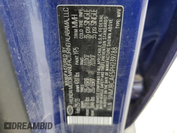 ✅ 2023 Hyundai Tucson SEL • VIN: 5NMJBCAE5PH239788 • Лот: 73218894. Опубликован ранее на Copart с пробегом Не указан. Бесплатный доступ к архиву аукционных продаж из США и подробный отчёт об истории автомобиля на DreamBid. Изображение 14.