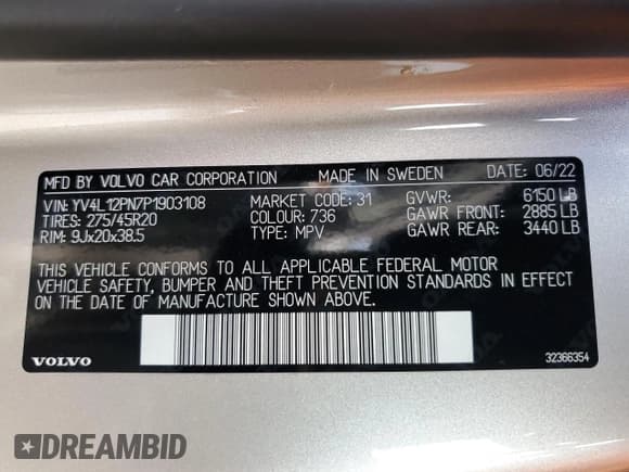 ✅ 2023 Volvo XC90 Plus • VIN: YV4L12PN7P1903108 • Lot: 47809685. Wystawiony na Copart z przebiegiem 14 235 mil. Bezpłatny archiwum sprzedaży aukcyjnych z USA i szczegółowy raport historii pojazdu na DreamBid. Zdjęcie 13.