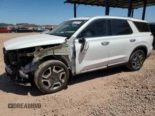 2023 Hyundai Palisade SEL with VIN KM8R4DGE1PU576702, listed as a Copart auction lot 66729475 with 34,535 mi miles and Salvage title. Bid and sale history available at DreamBid. Image 1.