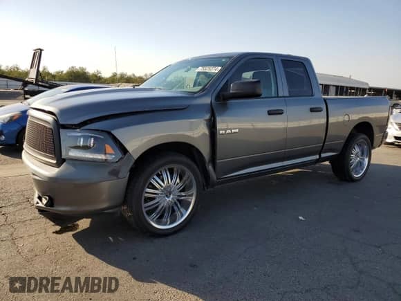 2010 Dodge 1500 ST with VIN 1D7RB1GP9AS110762, listed as a Copart auction lot 75525374 with 156,117 mi miles and Salvage title. Bid and sale history available at DreamBid. Image 1.