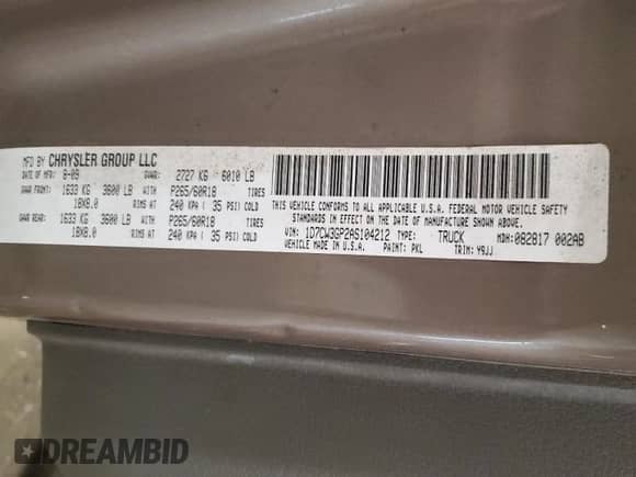 2010 Dodge Dakota SXT z VIN 1D7CW3GP2AS104212, wystawiony jako Copart lot #44062435 z przebiegiem 203 233 mil mil oraz Czysty tytuł • Clean title. Historia ofert i sprzedaży dostępna na DreamBid. Obrazek 13.