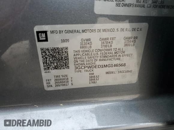 ✅ 2021 Chevrolet Silverado 1500 RST • VIN: 3GCPWDED1MG146568 • Lot: 47054984. Wystawiony na Copart z przebiegiem Nie podano. Bezpłatny archiwum sprzedaży aukcyjnych z USA i szczegółowy raport historii pojazdu na DreamBid. Zdjęcie 12.