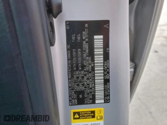 ✅ 2015 Lexus RX 350 • VIN: 2T2ZK1BA1FC171752 • Lot: 94702975. Listed on Copart with 208,778 mi. Free auction sales archive from the USA and detailed vehicle history report at DreamBid. Image 13.