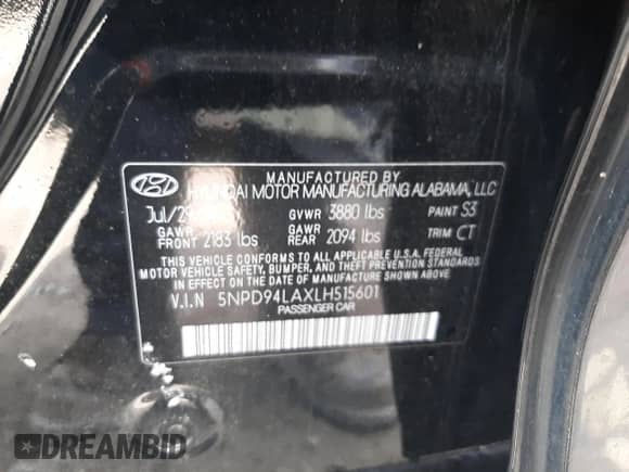 2020 Hyundai Elantra Eco с VIN 5NPD94LAXLH515601, выставлен на аукционе Copart как лот 86172644 с пробегом 60 754 миль миль и Списание • Salvage title. История ставок и продаж доступна на DreamBid. Изображение 12.