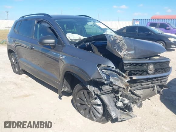 ✅ 2023 Volkswagen Taos S • VIN: 3VVCX7B20PM336773 • Lot: 42817505. Listed on IAAI with 72,433 mi. Free auction sales archive from the USA and detailed vehicle history report at DreamBid. Image 1.