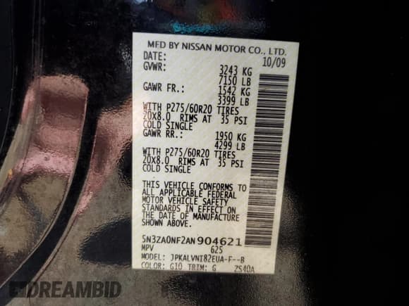 ✅ 2010 Infiniti QX56 • VIN: 5N3ZA0NF2AN904621 • Лот: 67197065. Опубликован ранее на Copart с пробегом 230 626 миль. Бесплатный доступ к архиву аукционных продаж из США и подробный отчёт об истории автомобиля на DreamBid. Изображение 13.