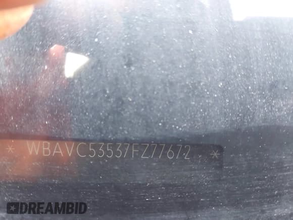 ✅ 2007 BMW 3 Series 328i • VIN: WBAVC53537FZ77672 • Lot: 42919671. Listed on IAAI with 149,845 mi. Free auction sales archive from the USA and detailed vehicle history report at DreamBid. Image 9.