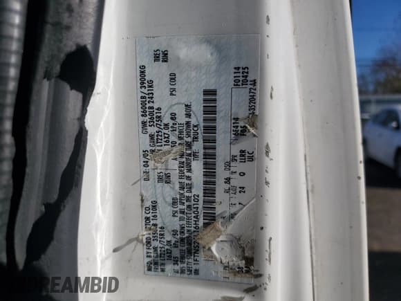 ✅ 2006 Ford Econoline Cargo Super • VIN: 1FTNS24L16HA04102 • Лот: 80125804. Опубликован ранее на Copart с пробегом Не указан. Бесплатный доступ к архиву аукционных продаж из США и подробный отчёт об истории автомобиля на DreamBid. Изображение 13.