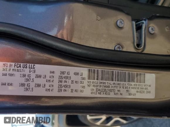 ✅ 2018 Jeep Compass Limited • VIN: 3C4NJDCB9JT456753 • Lot: 55836405. Listed on Copart with 50,858 mi. Free auction sales archive from the USA and detailed vehicle history report at DreamBid. Image 14.