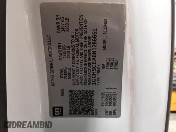 ✅ 2022 Chevrolet Colorado 2WD LT • VIN: 1GCHSCEA8N1286651 • Lot: 92109245. Listed on Copart with 57,985 mi. Free auction sales archive from the USA and detailed vehicle history report at DreamBid. Image 12.