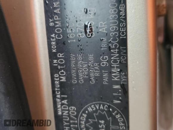 ✅ 2009 Hyundai Accent L • VIN: KMHCN45C39U380428 • Лот: 82547335. Опубликован ранее на Copart с пробегом 230 904 миль. Бесплатный доступ к архиву аукционных продаж из США и подробный отчёт об истории автомобиля на DreamBid. Изображение 12.