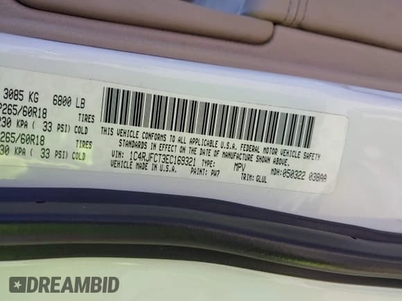 ✅ 2014 Jeep Grand Cherokee Overland • VIN: 1C4RJFCT3EC169321 • Lot: 41807443. Listed on IAAI with 156,798 mi. Free auction sales archive from the USA and detailed vehicle history report at DreamBid. Image 9.