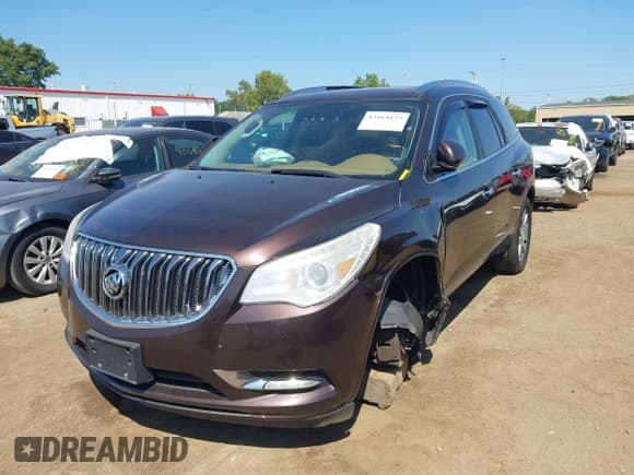 ✅ 2015 Buick Enclave Leather • VIN: 5GAKVBKD3FJ180181 • Lot: 43164125. Listed on IAAI with 165,521 mi. Free auction sales archive from the USA and detailed vehicle history report at DreamBid. Image 13.