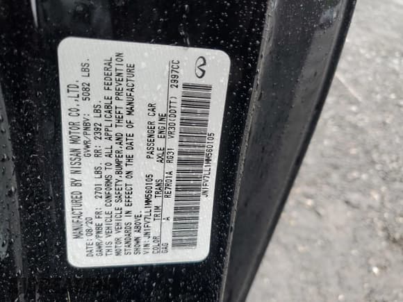 ✅ 2021 Infiniti Q60 Red Sport 400 • VIN: JN1FV7LL1MM560105 • Lot: 73207944. Wystawiony na Copart z przebiegiem 41 977 mil. Bezpłatny archiwum sprzedaży aukcyjnych z USA i szczegółowy raport historii pojazdu na DreamBid. Zdjęcie 12.