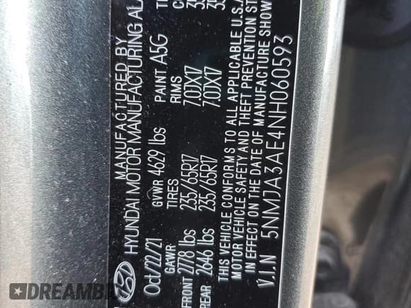 ✅ 2022 Hyundai Tucson SE • VIN: 5NMJA3AE4NH060593 • Lot: 80178605. Wystawiony na Copart z przebiegiem 56 084 mil. Bezpłatny archiwum sprzedaży aukcyjnych z USA i szczegółowy raport historii pojazdu na DreamBid. Zdjęcie 13.