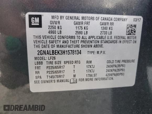 ✅ 2017 Chevrolet Equinox LS • VIN: 2GNALBEK3H1578134 • Лот: 55549104. Опубликован ранее на Copart с пробегом 101 788 миль. Бесплатный доступ к архиву аукционных продаж из США и подробный отчёт об истории автомобиля на DreamBid. Изображение 16.