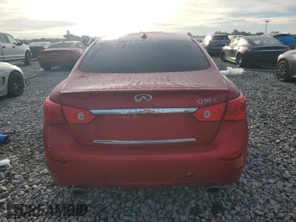 ✅ 2017 Infiniti Q50 Red Sport 400 • VIN: JN1FV7AP7HM850487 • Lot: 81698835. Wystawiony na Copart z przebiegiem 78 556 mil. Bezpłatny archiwum sprzedaży aukcyjnych z USA i szczegółowy raport historii pojazdu na DreamBid. Zdjęcie 6.