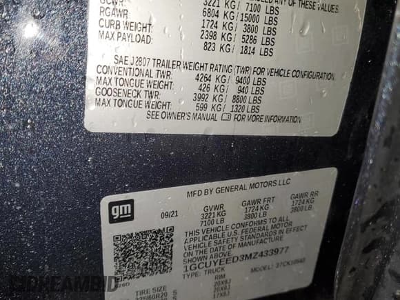 ✅ 2021 Chevrolet Silverado 1500 RST • VIN: 1GCUYEED3MZ433977 • Lot: 91436605. Listed on Copart with 39,757 mi. Free auction sales archive from the USA and detailed vehicle history report at DreamBid. Image 12.