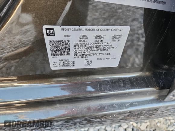 ✅ 2022 Chevrolet Silverado 2500HD LT • VIN: 2GC4WNE79N1234233 • Лот: 91888875. Опубликован ранее на Copart с пробегом 31 541 миль. Бесплатный доступ к архиву аукционных продаж из США и подробный отчёт об истории автомобиля на DreamBid. Изображение 12.