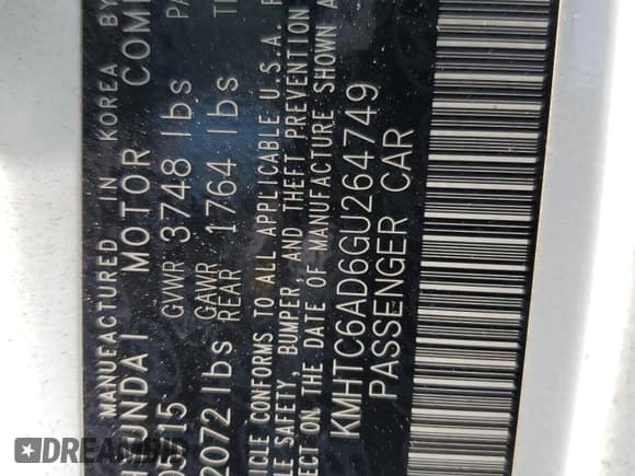 ✅ 2016 Hyundai Veloster • VIN: KMHTC6AD6GU264749 • Lot: 71607664. Wystawiony na Copart z przebiegiem 145 970 mil. Bezpłatny archiwum sprzedaży aukcyjnych z USA i szczegółowy raport historii pojazdu na DreamBid. Zdjęcie 12.