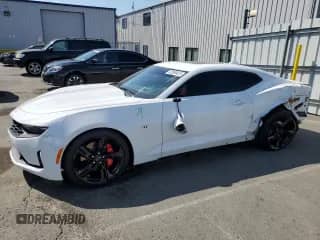 2023 Chevrolet Camaro 2LT with VIN 1G1FD1RS7P0143023, listed as a Copart auction lot 62899425 with 18,600 mi miles and Salvage title. Bid and sale history available at DreamBid. Image 1.