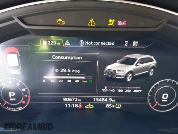 ✅ 2019 Audi Q7 Premium Plus • VIN: WA1LHAF77KD031333 • Lot: 42550869. Wystawiony na IAAI z przebiegiem 90 672 mil. Bezpłatny archiwum sprzedaży aukcyjnych z USA i szczegółowy raport historii pojazdu na DreamBid. Zdjęcie 7.