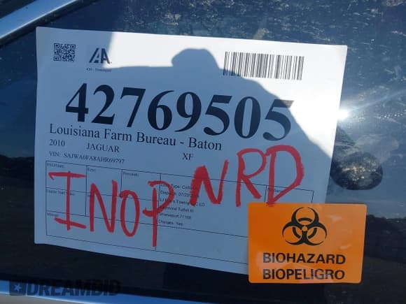 ✅ 2010 Jaguar XF Luxury • VIN: SAJWA0FA8AHR69797 • Лот: 42769505. Опубликован ранее на IAAI с пробегом Не указан. Бесплатный доступ к архиву аукционных продаж из США и подробный отчёт об истории автомобиля на DreamBid. Изображение 5.