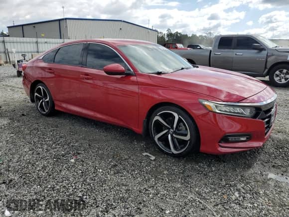 2018 Honda Accord Sport with VIN 1HGCV1F35JA221659, listed as a Copart auction lot 72091885 with 130,453 mi miles and Salvage title. Bid and sale history available at DreamBid. Image 4.
