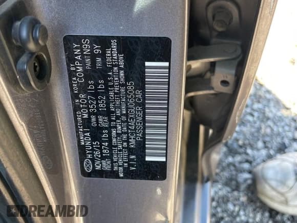 ✅ 2016 Hyundai Accent SE • VIN: KMHCT4AEXGU065085 • Lot: 92535215. Listed on Copart with 164,484 mi. Free auction sales archive from the USA and detailed vehicle history report at DreamBid. Image 10.