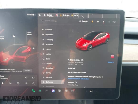 ✅ 2022 Tesla Model 3 Long Range • VIN: 5YJ3E1EB3NF273540 • Lot: 41978069. Wystawiony na IAAI z przebiegiem 27 247 mil. Bezpłatny archiwum sprzedaży aukcyjnych z USA i szczegółowy raport historii pojazdu na DreamBid. Zdjęcie 7.