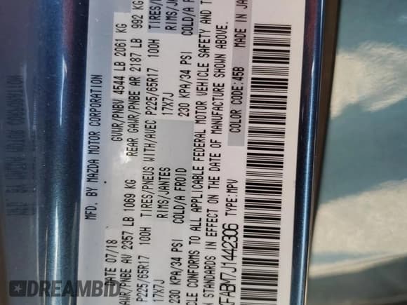 ✅ 2018 Mazda CX-5 Sport • VIN: JM3KFABM7J1442306 • Лот: 80313055. Опубликован ранее на Copart с пробегом 92 113 миль. Бесплатный доступ к архиву аукционных продаж из США и подробный отчёт об истории автомобиля на DreamBid. Изображение 14.