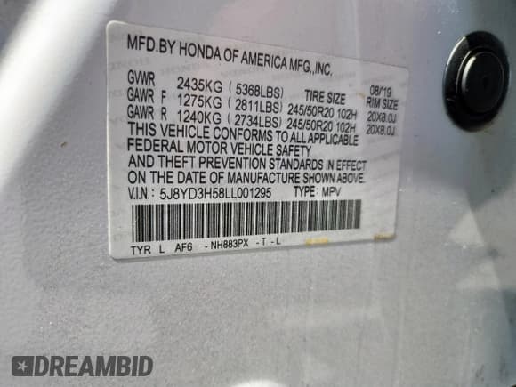 ✅ 2020 Acura MDX Technology • VIN: 5J8YD3H58LL001295 • Lot: 71841865. Wystawiony na Copart z przebiegiem 108 843 mil. Bezpłatny archiwum sprzedaży aukcyjnych z USA i szczegółowy raport historii pojazdu na DreamBid. Zdjęcie 14.