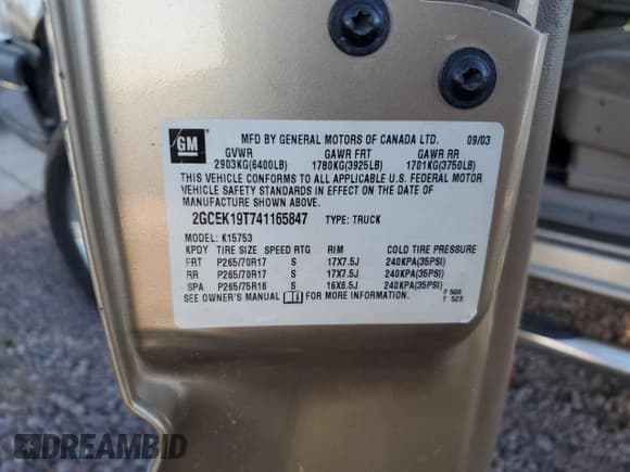 ✅ 2004 Chevrolet Silverado 1500 Z71 • VIN: 2GCEK19T741165847 • Лот: 61436494. Опубликован ранее на Copart с пробегом 190 922 миль. Бесплатный доступ к архиву аукционных продаж из США и подробный отчёт об истории автомобиля на DreamBid. Изображение 12.