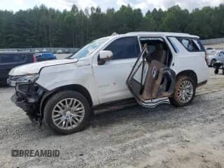 2021 Chevrolet Tahoe High Country с VIN 1GNSKTKLXMR106587, выставлен на аукционе Copart как лот 59027075 с пробегом Не указан миль и Списание • Salvage title. История ставок и продаж доступна на DreamBid. Изображение 1.