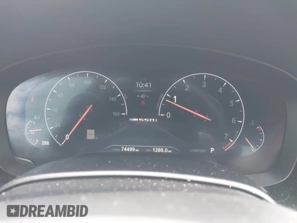 ✅ 2019 BMW 5 Series M550i xDrive • VIN: WBAJB9C52KB288263 • Lot: 43550484. Listed on IAAI with 74,499 mi. Free auction sales archive from the USA and detailed vehicle history report at DreamBid. Image 7.