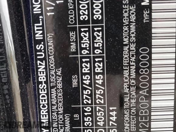 ✅ 2023 Mercedes-Benz EQS 450 • VIN: 4JGDM2EB0PA008000 • Лот: 71283603. Опубликован ранее на Copart с пробегом 338 миль. Бесплатный доступ к архиву аукционных продаж из США и подробный отчёт об истории автомобиля на DreamBid. Изображение 13.