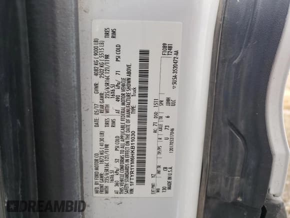 ✅ 2017 Ford Transit • VIN: 1FTYR1YM6HKB11030 • Lot: 87198464. Wystawiony na Copart z przebiegiem 173 848 mil. Bezpłatny archiwum sprzedaży aukcyjnych z USA i szczegółowy raport historii pojazdu na DreamBid. Zdjęcie 13.