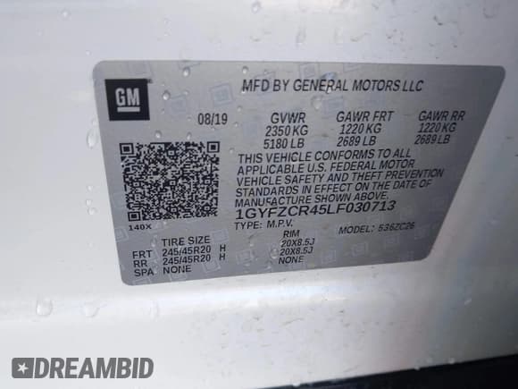 ✅ 2020 Cadillac XT4 FWD Premium Luxury • VIN: 1GYFZCR45LF030713 • Lot: 42623390. Listed on IAAI with 48,765 mi. Free auction sales archive from the USA and detailed vehicle history report at DreamBid. Image 9.