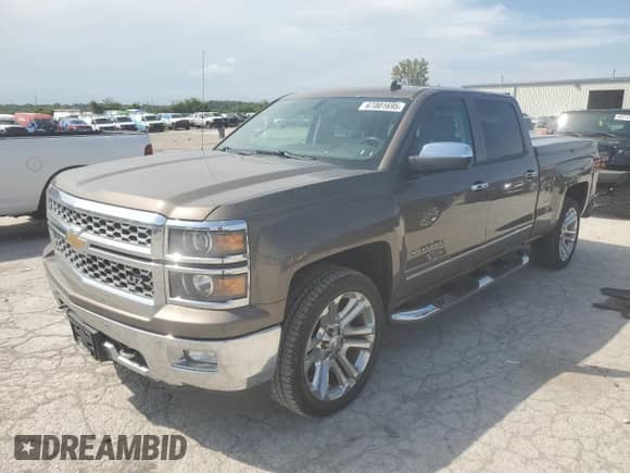 2014 Chevrolet Silverado 1500 LTZ with VIN 3GCUKSEC2EG128866, listed as a Copart auction lot 67001695 with 186,402 mi miles and Salvage title. Bid and sale history available at DreamBid. Image 1.