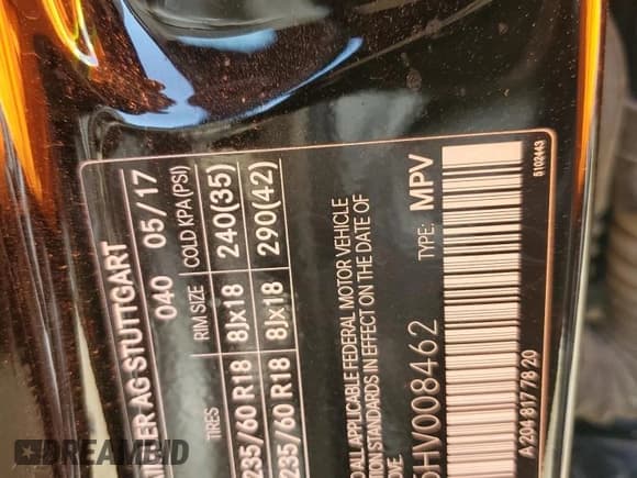 ✅ 2017 Mercedes-Benz GLC 300 • VIN: WDC0G4JB5HV008462 • Лот: 67431885. Опубликован ранее на Copart с пробегом 119 921 миль. Бесплатный доступ к архиву аукционных продаж из США и подробный отчёт об истории автомобиля на DreamBid. Изображение 14.