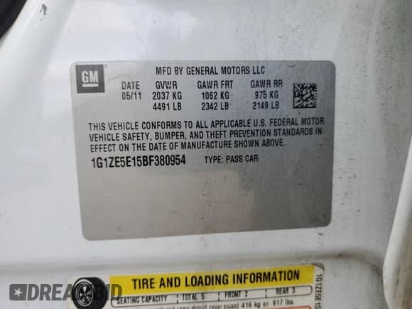 2011 Chevrolet Malibu LTZ с VIN 1G1ZE5E15BF380954, выставлен на аукционе Copart как лот 90543375 с пробегом 238 172 миль миль и Списание • Salvage title. История ставок и продаж доступна на DreamBid. Изображение 12.