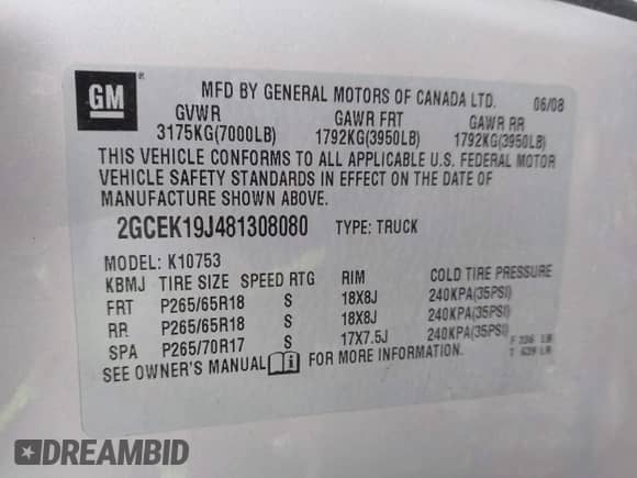 2008 Chevrolet Silverado 1500 2LT с VIN 2GCEK19J481308080, выставлен на аукционе IAAI как лот 43580308 с пробегом 126 494 миль миль и . История ставок и продаж доступна на DreamBid. Изображение 9.