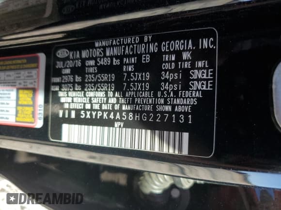 ✅ 2017 Kia Sorento SX • VIN: 5XYPK4A58HG227131 • Lot: 82471615. Wystawiony na Copart z przebiegiem 68 914 mil. Bezpłatny archiwum sprzedaży aukcyjnych z USA i szczegółowy raport historii pojazdu na DreamBid. Zdjęcie 14.