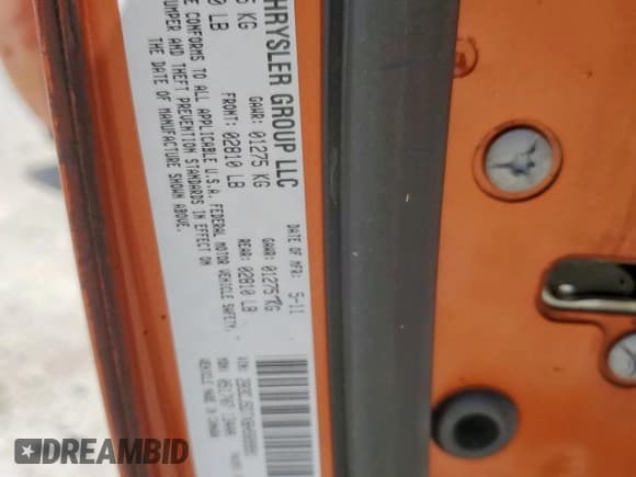 ✅ 2011 Dodge Challenger R/T • VIN: 2B3CJ5DTXBH589991 • Lot: 61130975. Listed on Copart with 206,596 mi. Free auction sales archive from the USA and detailed vehicle history report at DreamBid. Image 12.