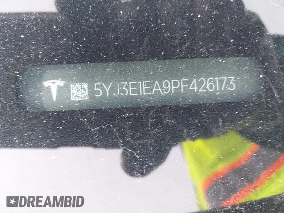 ✅ 2023 Tesla Model 3 • VIN: 5YJ3E1EA9PF426173 • Lot: 41351098. Wystawiony na IAAI z przebiegiem Nie podano. Bezpłatny archiwum sprzedaży aukcyjnych z USA i szczegółowy raport historii pojazdu na DreamBid. Zdjęcie 9.
