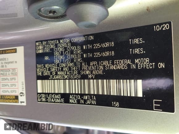 ✅ 2021 Lexus NX 300 • VIN: JTJGARBZ3M2183459 • Лот: 42033519. Опубликован ранее на IAAI с пробегом 31 386 миль. Бесплатный доступ к архиву аукционных продаж из США и подробный отчёт об истории автомобиля на DreamBid. Изображение 9.