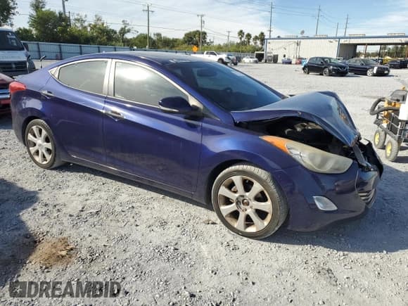 ✅ 2012 Hyundai Elantra Limited • VIN: 5NPDH4AE9CH118860 • Lot: 92302465. Listed on Copart with 133,852 mi. Free auction sales archive from the USA and detailed vehicle history report at DreamBid. Image 4.