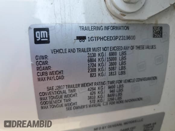 ✅ 2023 GMC Sierra 1500 Elevation • VIN: 1GTPHCED3PZ319600 • Lot: 74515664. Listed on Copart with 20,042 mi. Free auction sales archive from the USA and detailed vehicle history report at DreamBid. Image 12.