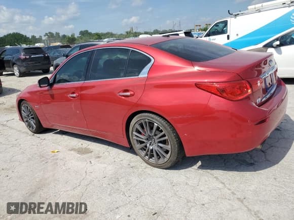 ✅ 2017 Infiniti Q50 Red Sport 400 • VIN: JN1FV7AP5HM850763 • Lot: 62001625. Listed on Copart with 75,479 mi. Free auction sales archive from the USA and detailed vehicle history report at DreamBid. Image 2.